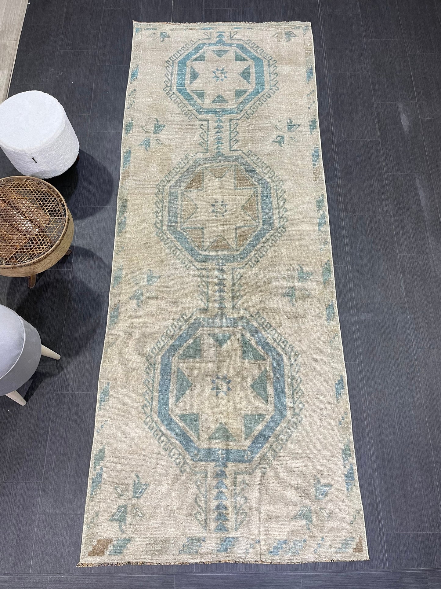 Antique Runner Rug, Vintage 3.7 x 10 Runner Rug, Persian Runner, Handmade Runner Rug, Turkish Runner Rug, Kitchen Runner, Hallway Runner