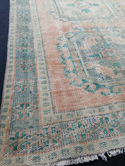 11.2 x 4.3 Muted Oushak Runner Rug Turkish Runner Rug Muted Vintage Runner Rug Hallway Runner Rug Kitchen Runner Rug Wool Runner Rug