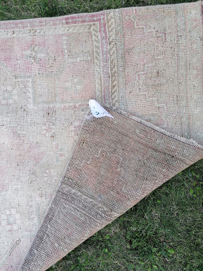 Handmade wool runner rug 2'11x9'9 vintage runner rug, turkish wool runner rug,hallway runner, kitchen runner rug, bohemian rug