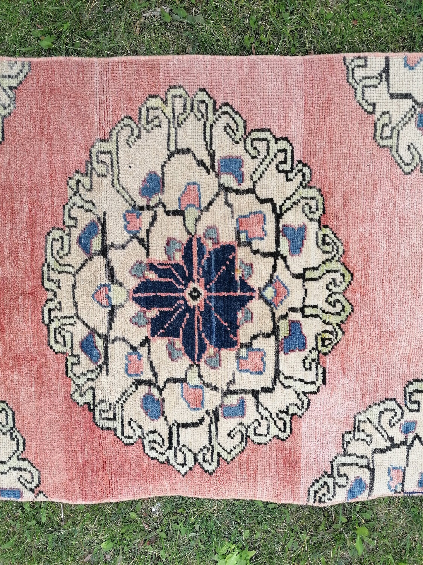 2'8x10'4 runner rug, oushak turkish runner rug, hallway vintage  runner, hand made wool runner, kitchen runner rug, entryway runner rug