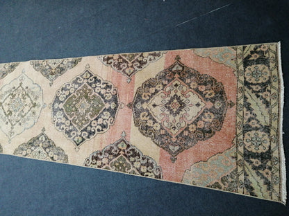 Oushak Runner Rug Turkish Runner Rug 2.6 x 13 Vintage Runner Rug Hallway Runner Rug Kitchen Runner Rug Wool Runner Rug Wool Oushak Rug
