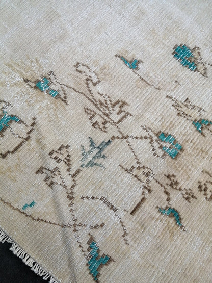 9.2 x 6 Vintage Rug TURKISH HAND MADE Rug Vintage Turkish Rug Oushak Rugs Muted Rug Turkish Oushak Rug, Vintage Oushak Rug 6x9 Wool Rug