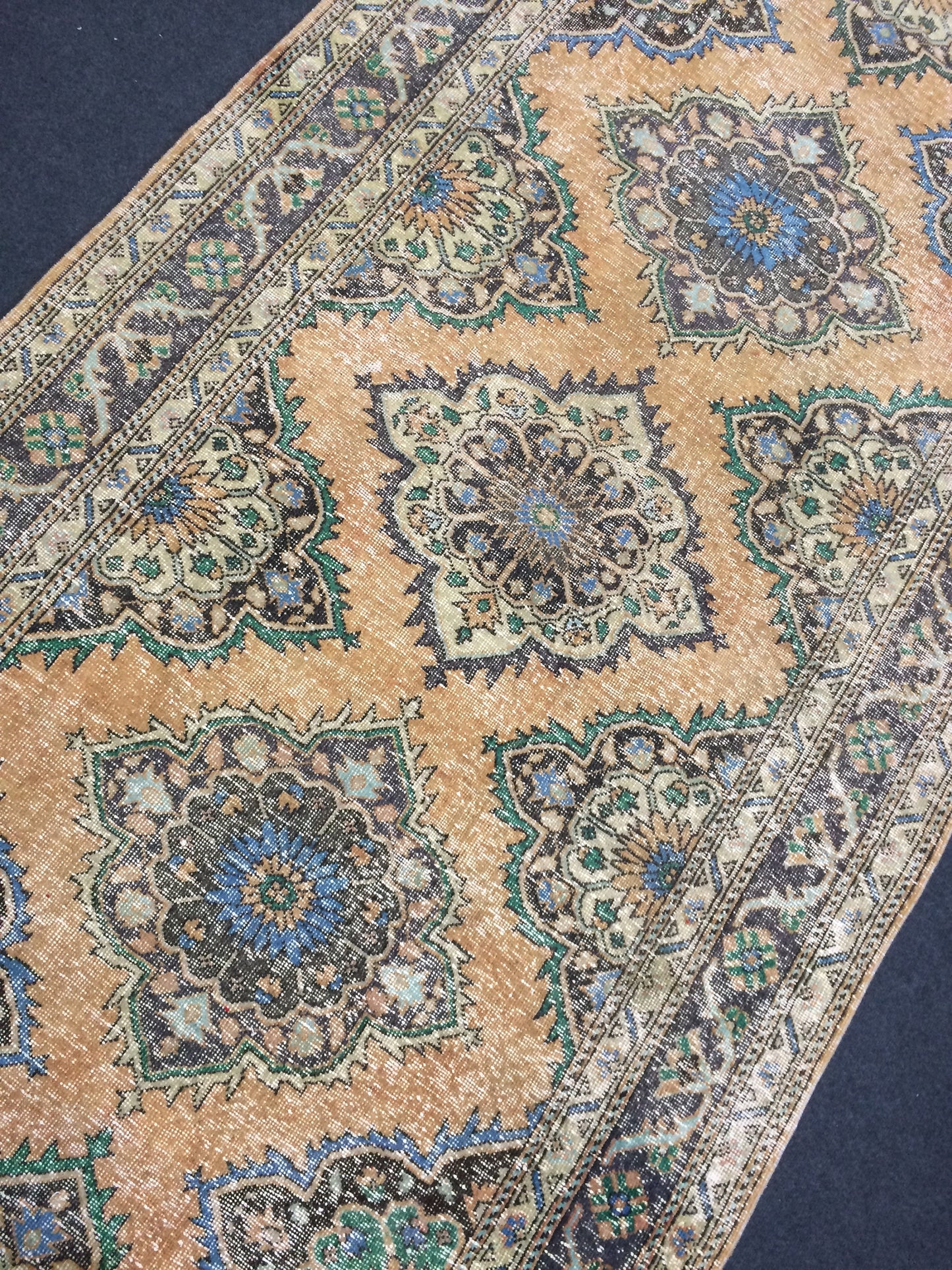 12.3 x 4.8 Large Area Rug Vintage Rug  Oushak Rug Turkish Rug Oriental Runner Carpet Persian Runner Rug 4.8x12.3 Runner