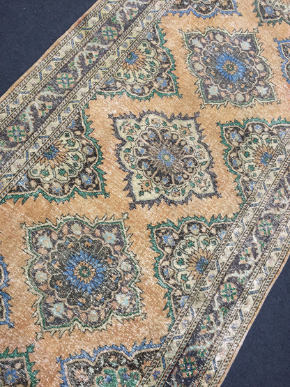 12.3 x 4.8 Large Area Rug Vintage Rug  Oushak Rug Turkish Rug Oriental Runner Carpet Persian Runner Rug 4.8x12.3 Runner