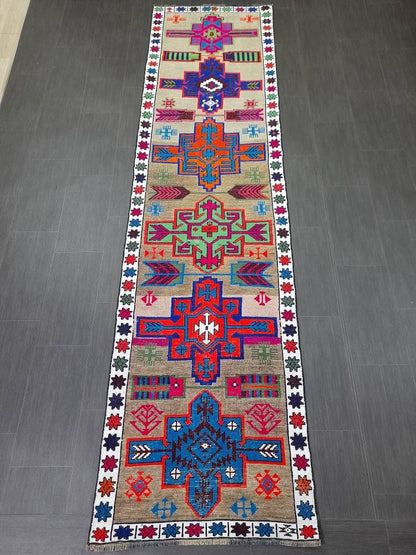 2.8 x 11 Oriental Runner Rug Rug Vintage Runner Rug Hallway Runner Rug Kitchen Runner Rug Wool Runner Persian Runner Rug Kurdish Runner Rug