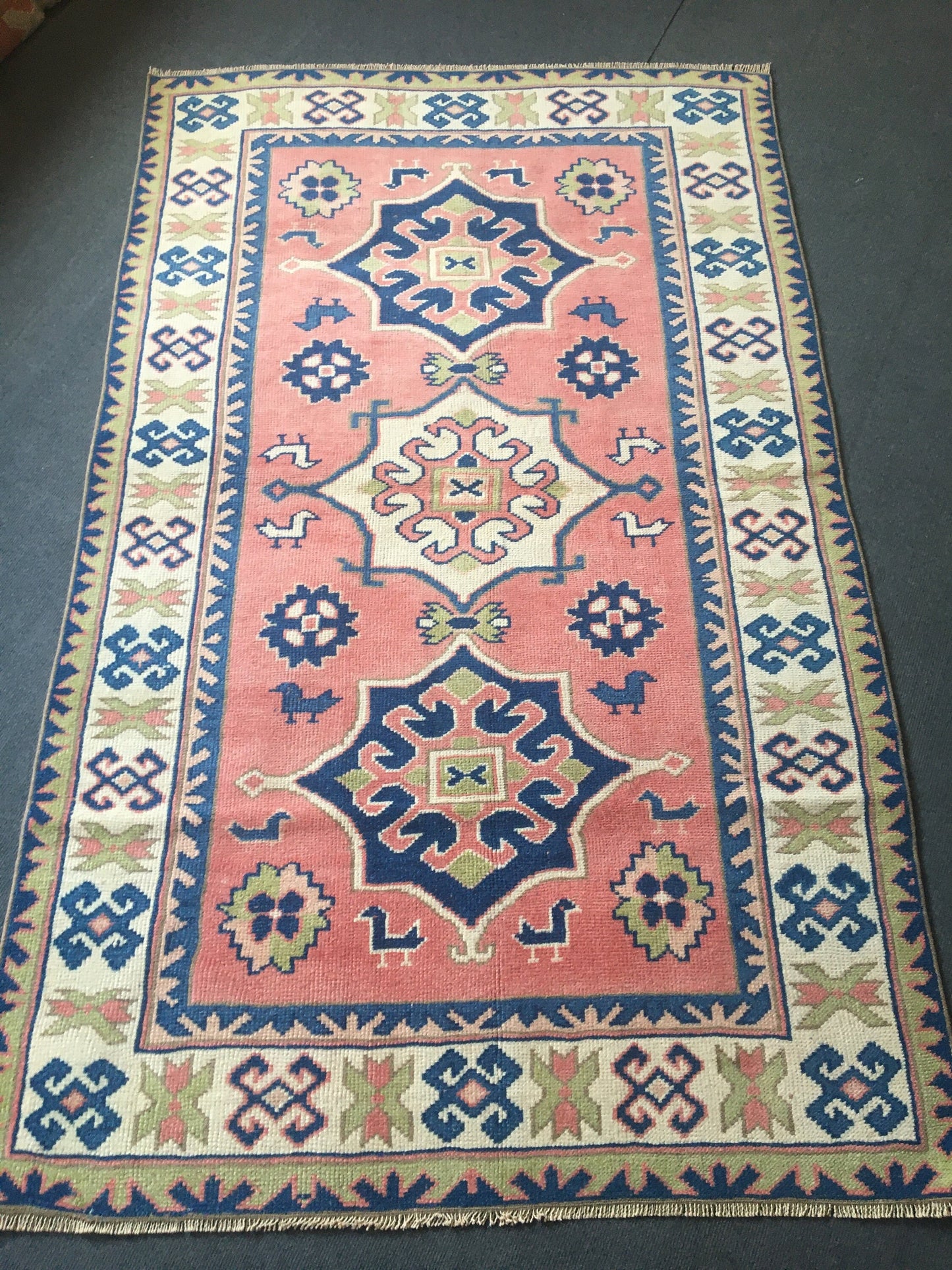 4x6 feet pink largest living room rug, handmadae blue kitchen area rug, vintage wool etnique wide bedroom rug, bathroom floor large carpet