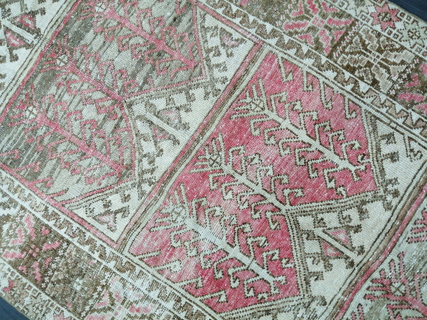 Antique OUSHAK RUG 10x5 TURKISH Oushak Rug Vintage Oushak Runner Rug 5x10 Vintage Runner Rug Wool Oushak Rug Hand Made Rugs Vintage Rug