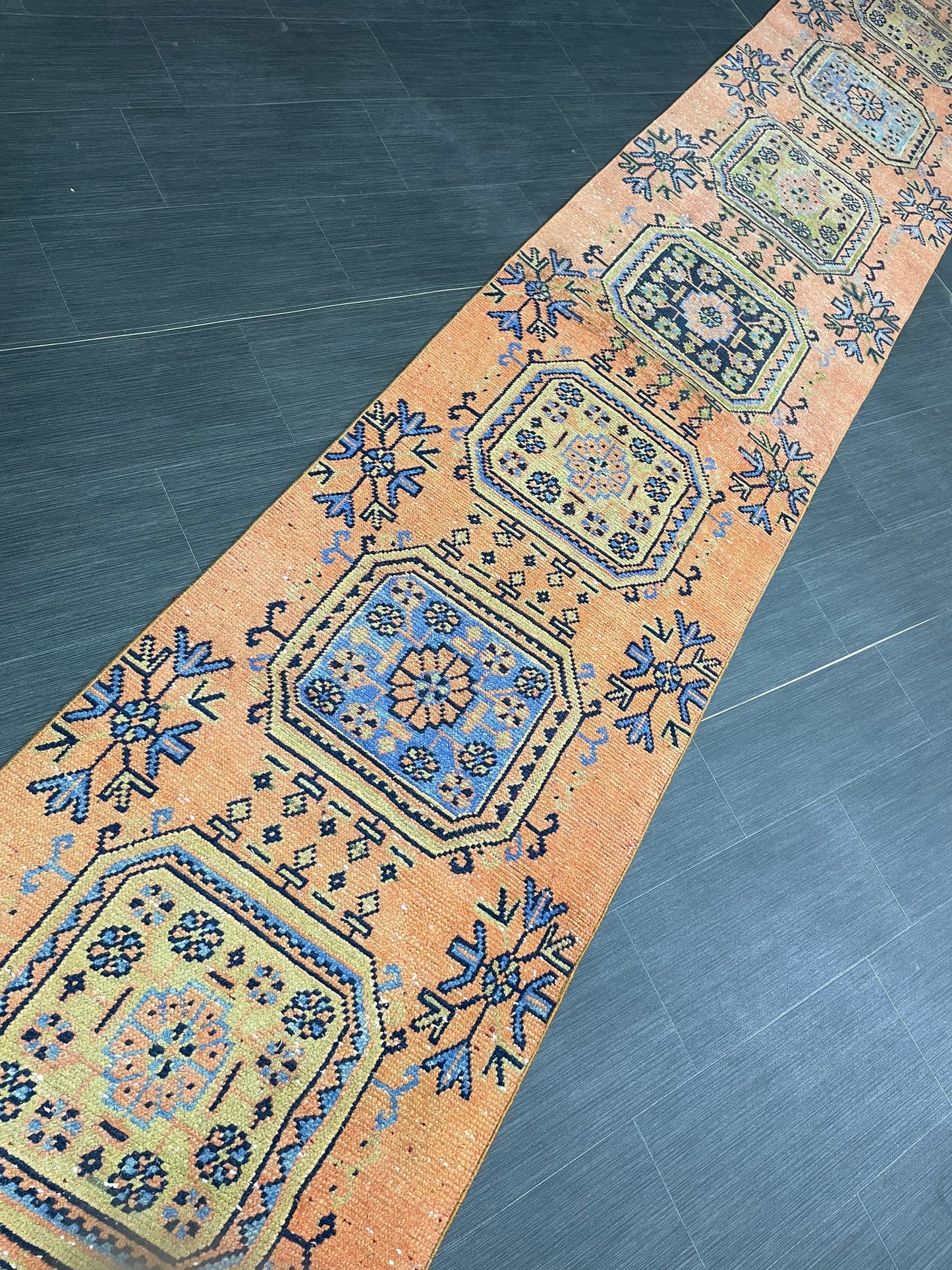 XL Long Handmade Runner Rug 2.6 x 19.7 Long TURKISH Runner Rug Vintage Runner Rug Oriental Runner Rug Staircase Runner Hand Knotted Runner