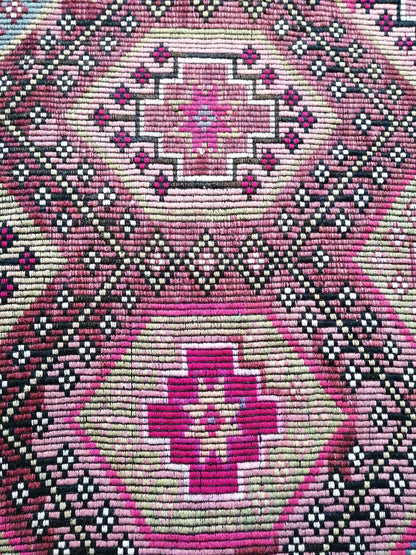 8 x 4 Flatwoven with Embroidery Rug TURKISH HAND MADE Rugs Vintage Turkish Rugs  Oushak Rug   Traditional Rug, Vintage Oushak Rug, Wool Rug