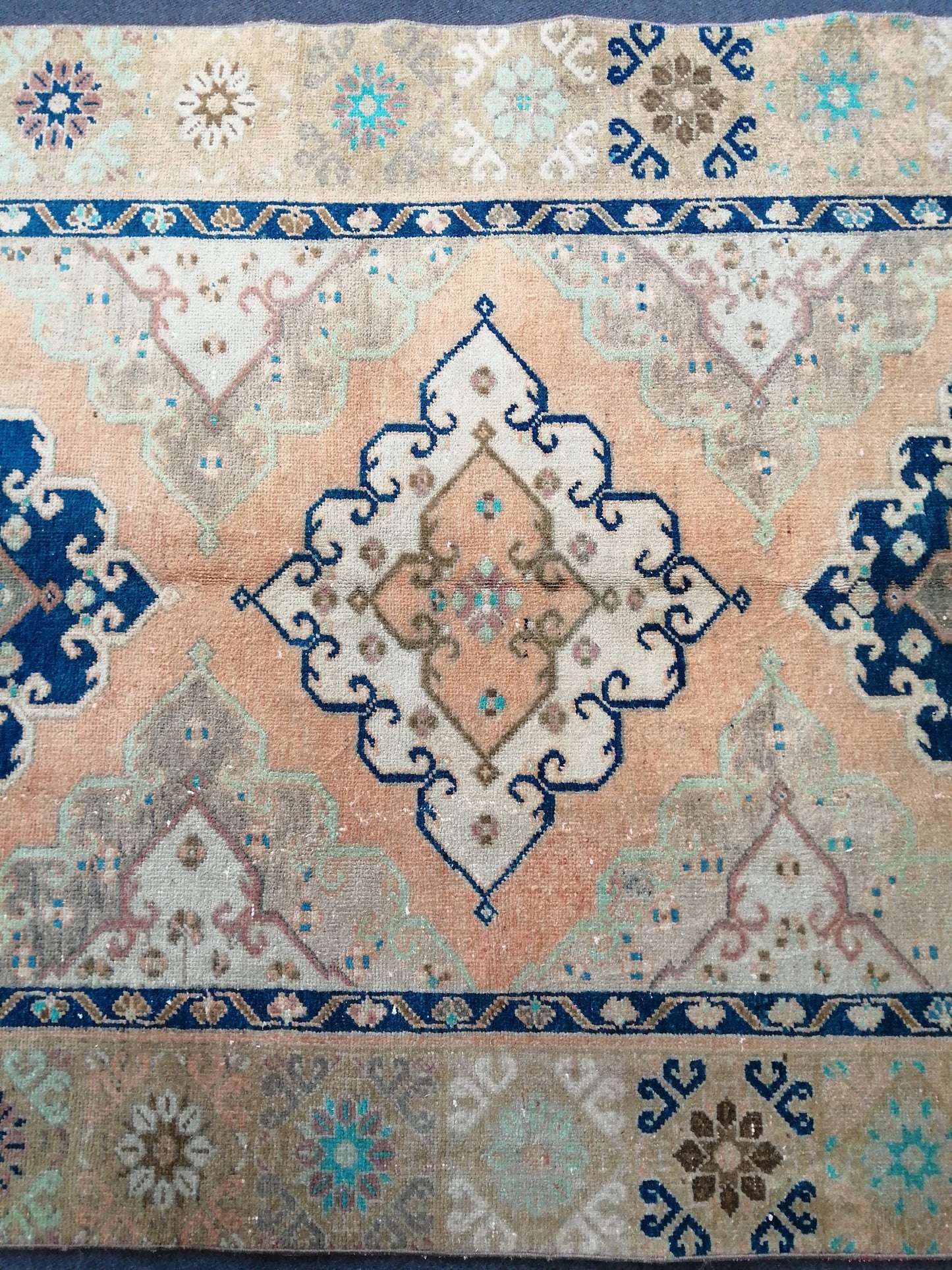 13 x 4.8 Runner Oushak Runner Rug, Turkish Runner Rug, Vintage Runner Rug, Hallway Runner Rug, Kitchen Runner Rug Wool Runner Rug