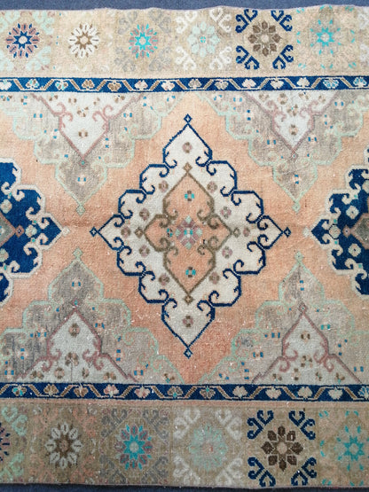 13 x 4.8 Runner Oushak Runner Rug, Turkish Runner Rug, Vintage Runner Rug, Hallway Runner Rug, Kitchen Runner Rug Wool Runner Rug