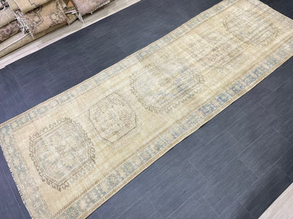Distressed Runner Rug Turkish Runner Rug 4x12 Vintage Runner Rug Hallway Runner Rug Kitchen Runner Rug Wool Runner Rug Wool Rug
