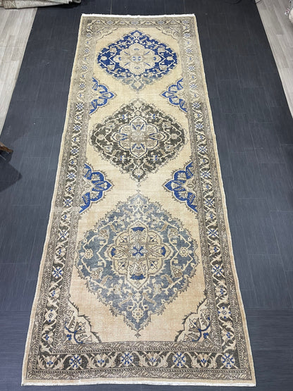 Oushak 4.8 x 13 Runner Rug Turkish Runner Rug Vintage Runner Rug Hallway Runner Rug Kitchen Runner Rug Wool Runner Handmade Runner