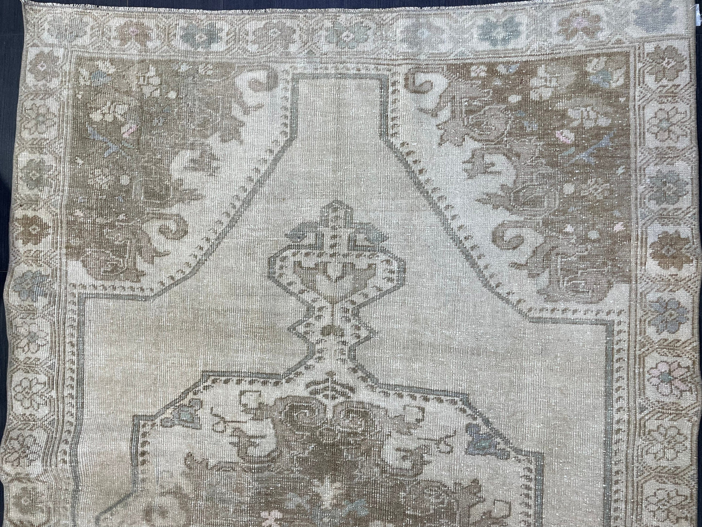 Antique Rug, Vintage 4.4 x 6.7 Rug, Turkish Wool Rug, Oushak Rug, Fine Hand Knotted Rug, Persian Rug, Handmade Rug