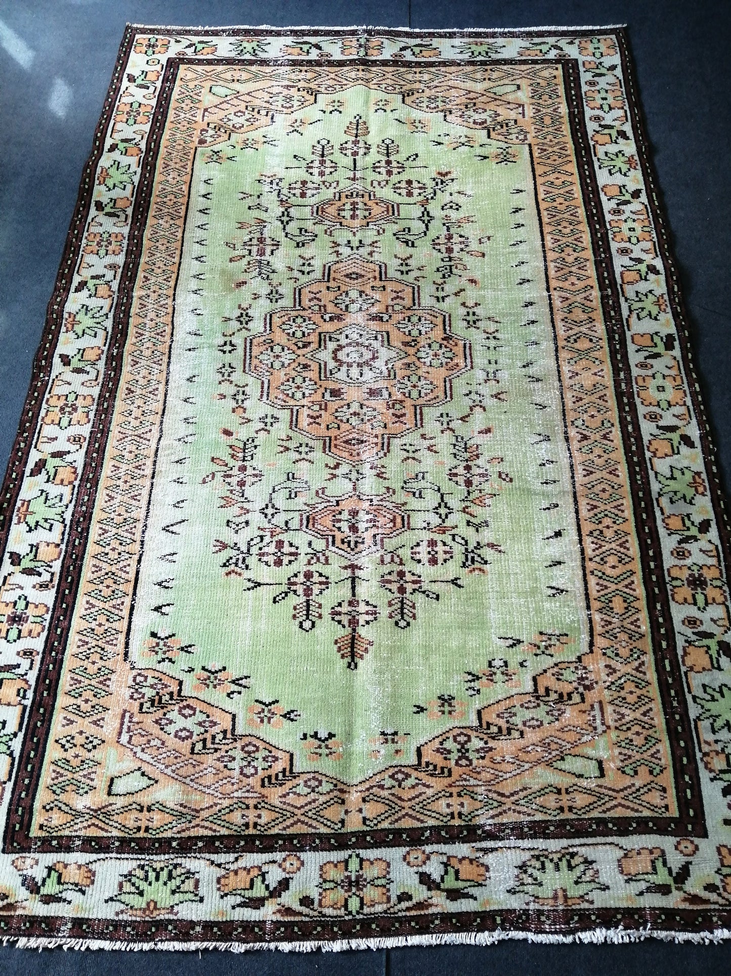 9.3 x 6 Turkish Rug, Oushak Rug, Oushak Rugs, Wool Oushak Rug, Oushak Runner Rugs, Runner Rug, Vintage Rug, Hand Made Rug  Oriental Rug
