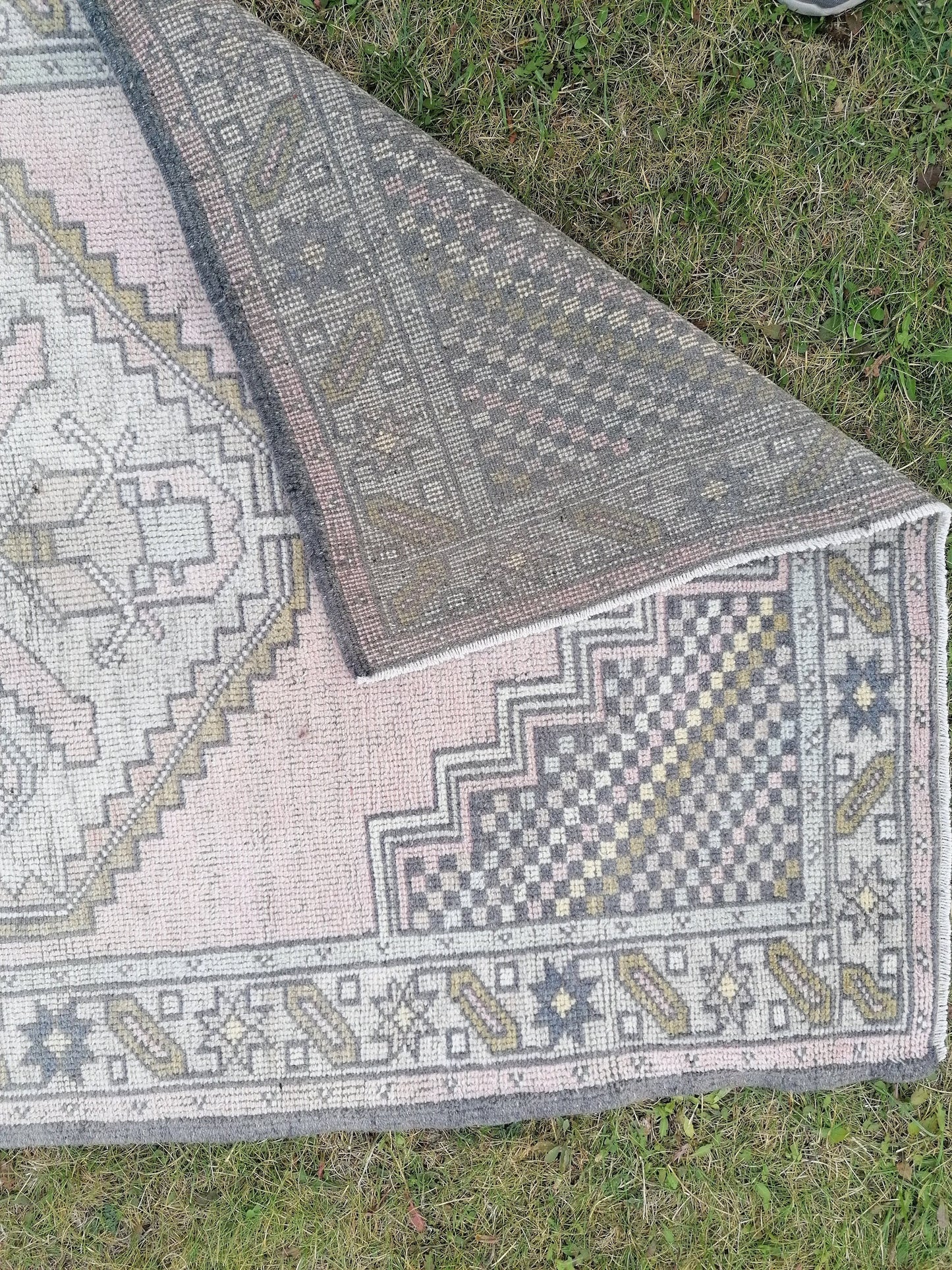 Turkish rug,oushak rug,vintage pastel rug, hand made wool rug 3'6x6'2ft