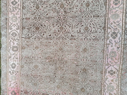 9'6x5'3 muted vintage rug natural oushak rug vintage rug wool oushak rug hand made rugs vintage turkish rug