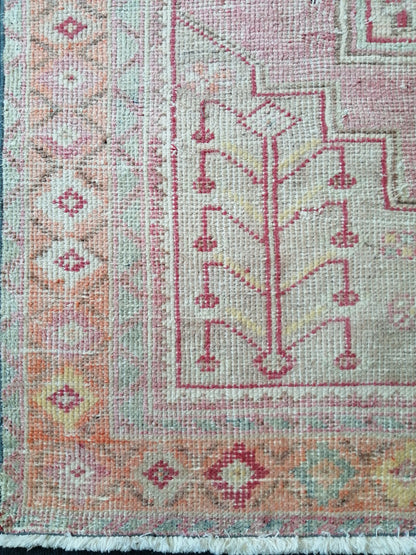 8.4 x 4.3 Turkish Rug, Oushak Rug, Oushak Rugs, Wool Oushak Rug, Oushak Runner Rugs, Runner Rug, Vintage Rug, Hand Made Rug