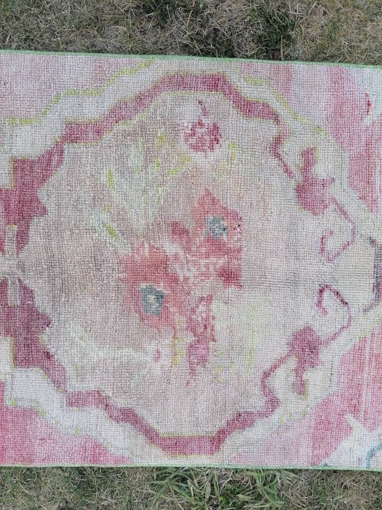 Vintage turkish runner, runner rug,hallway runner 2'7x10'1 vintage runner rug turkish hand made wool rug, kitchen rug, oushak rug