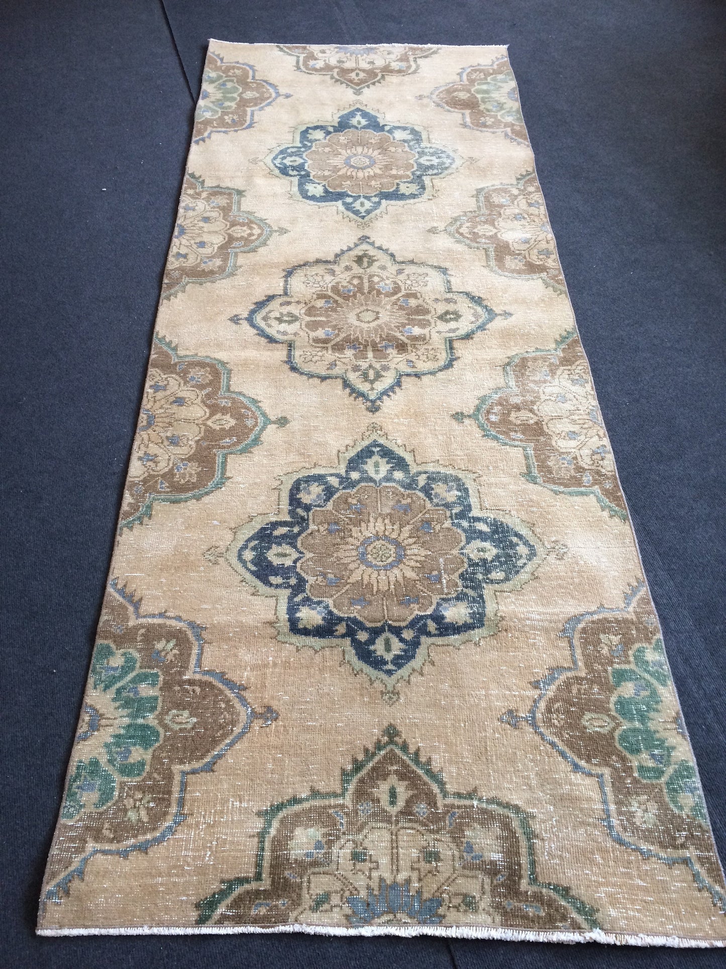 9 x 3 Oushak Runner Rug Turkish Runner Rug Vintage Runner Rug