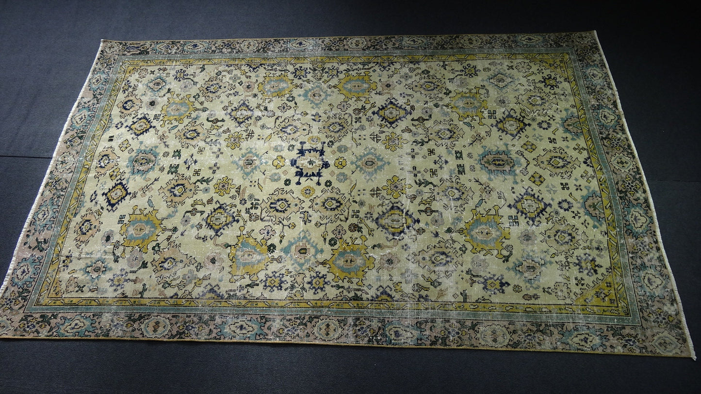 Green Turkish  Rug,Oushak Rug,Turkish Rug