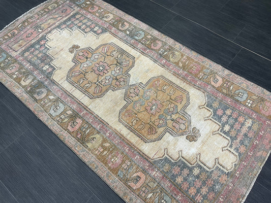 3 x 5.8 Rug Hand Made Rug Oushak Rug Rustic Rug, Bohemian Rug,  Turkish Rug, Farmhouse Rug, Vintage Rug, Decorative Wool Persian rug