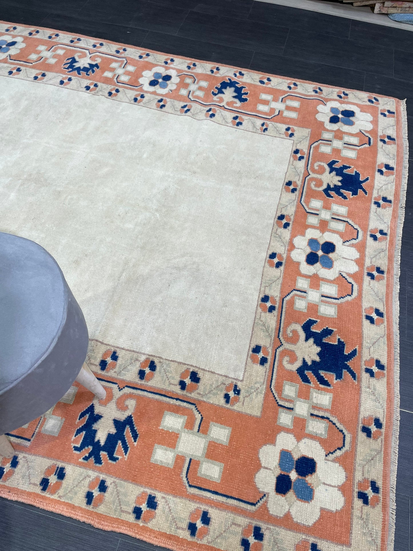 Muted Vintage RUG, Turkish Oushak Rug, Antique 5.9 x 8.7 Rug, Vintage Wool Rug, Handmade Rug, Hand Knotted Rug, Meditation Rug, Fun Rug