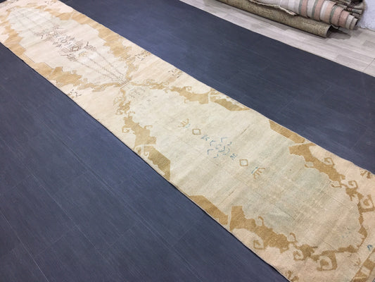 XL Wool Handmade Runner Rug 2.6 x 14 Long TURKISH Runner Rug Vintage Runner Rug Oriental Runner Rug Staircase Runner rug Hand Knotted Runner