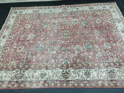 Hand Made Rug, 6.8 x 9 Oushak Rug, Rustic Rug, Bohemian Rug, Rug Runner, Turkish Rug, Farmhouse Rug, Vintage Rug, Wool rug