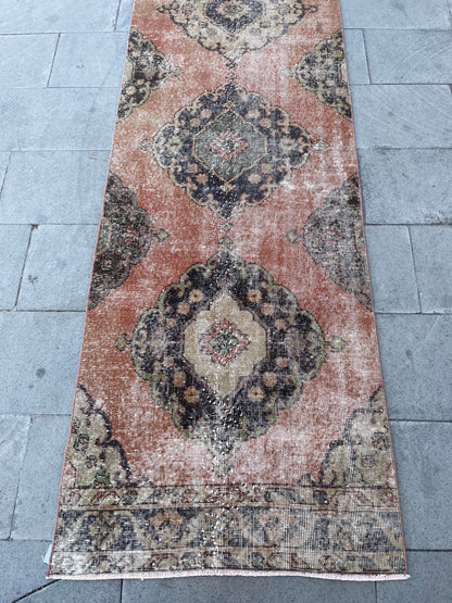 Distressed Vintage Runner Extra Long Turkish Runner 2.7 x 19.3 Stair Runner Rug Vintage Runner XL Oriental Runner Staircase Handmade Runner