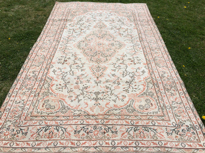 10 x 6 ft Vintage  RUGS LARGE Area RUG Turkish  Rugs Oushak Rugs Bohemian Rug Living Room Rug Oushak Runner Rug Hand Made Rugs