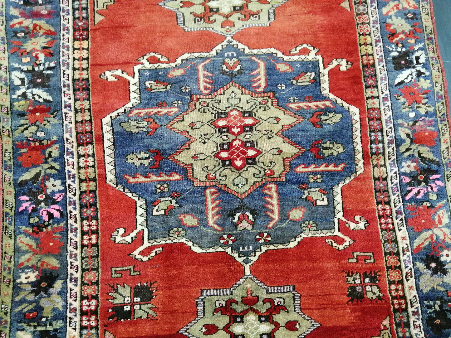 High Wool Pile Antique RUG 4 x 5.6 TURKISH Oushak Rug Vintage Oushak Rug Hand Made Rugs Vintage Turkish Rug Antique Oriental Rug 4x6