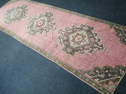 9.4 x 3 Oushak Runner Rug Turkish Runner Rug Vintage Runner Rug Hallway Runner Rug Kitchen Runner Rug Wool Runner Rug Wool Oushak Rug