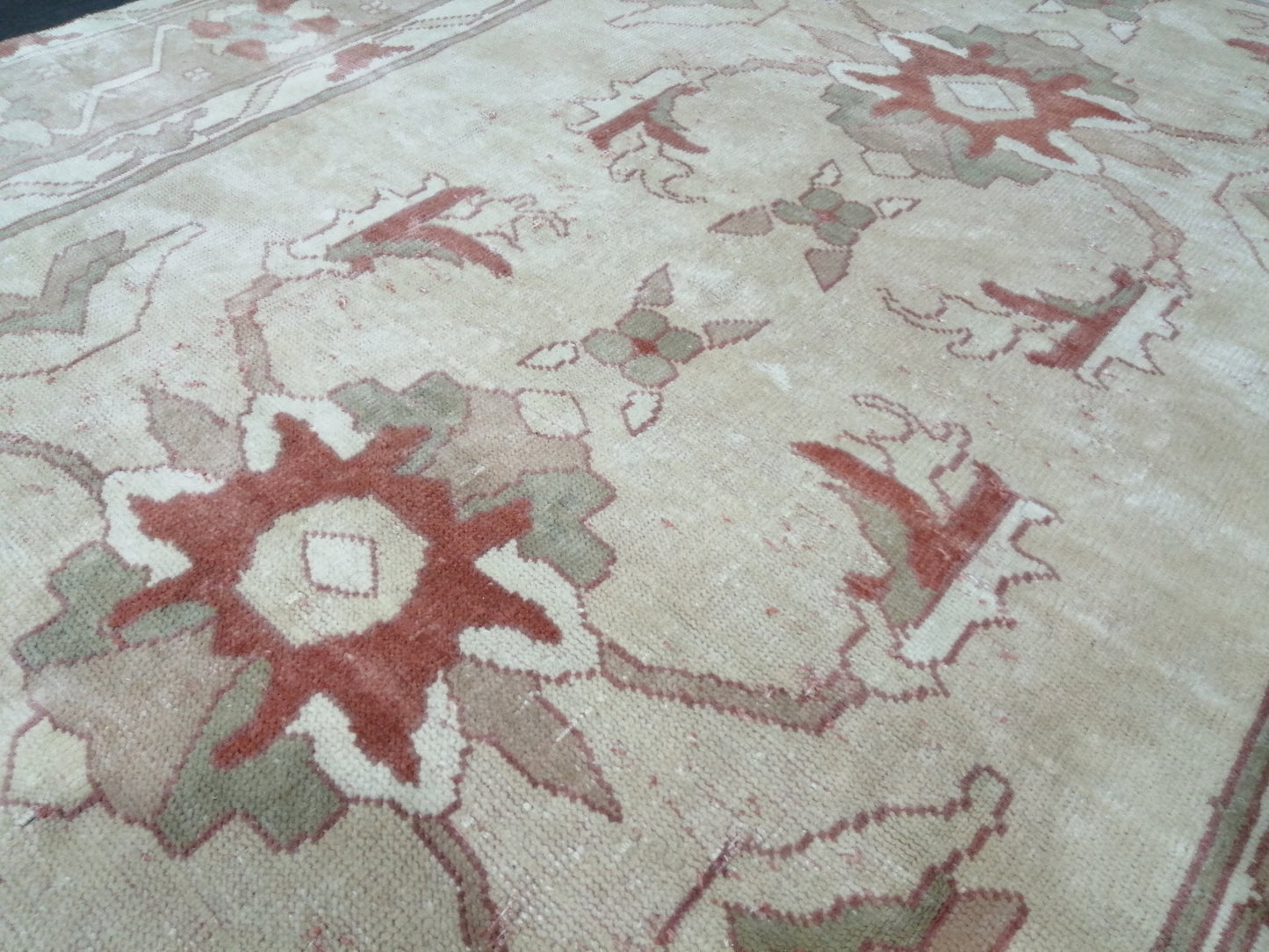 5.9 X 8.6 OUSHAK RUG TURKISH Oushak Rug Vintage Oushak Runner Rug Vintage Runner Rug Wool Oushak Rug Hand Made Rugs Vintage Turkish Rug