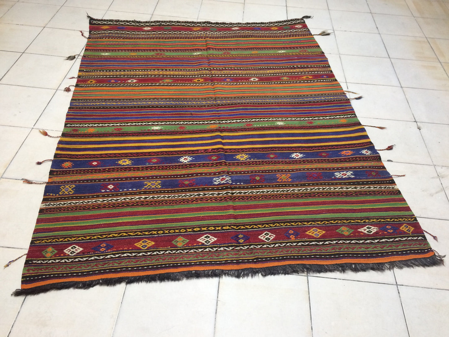 Flat Weave Rugs, Hand Made Rug, Oushak Rug, Flatweave Rustic Rug, Bohemian Rug, Turkish Rug, Farmhouse Rug, Vintage Rug, Wool rug