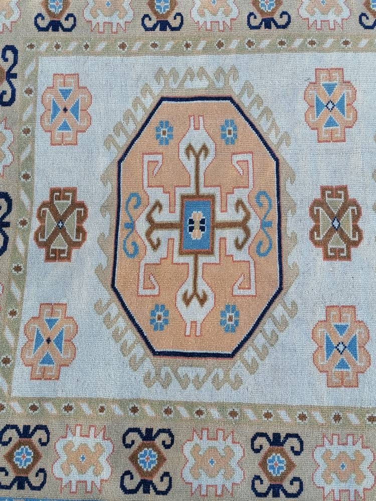 Oushak turkish rug 5'8x8 pastel vintage rug, large living room rug, kitchen rug, vintage anatolian rug,unique hand made bohemian