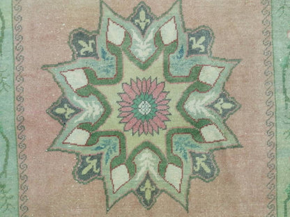 Wool Runner Rug  Muted 4.5 x 10.6 Hand Made Runner Rug Turkish Runner Rug Vintage Runner Rug Hallway Runner Rug Wool Kitchen Runner Rug