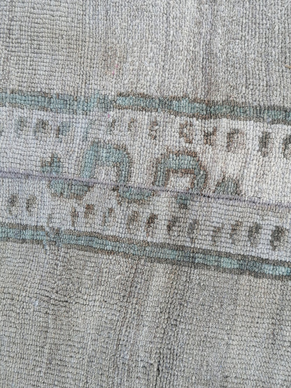 Turkish patchwork runner rug 2'2x11 neatural runner rug, vintage oushak rug, kitchen runner rug,hallway runner vintage runner rug