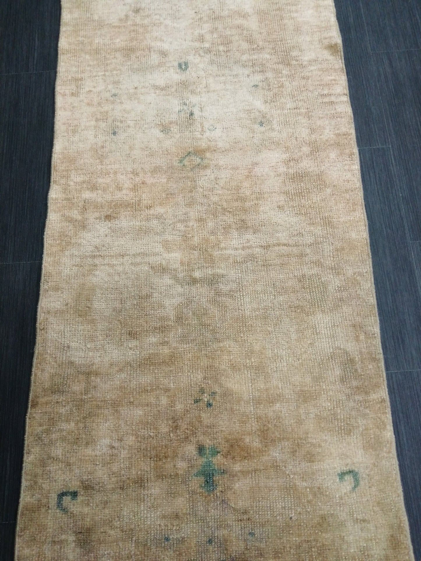 2.3 x 12.3 Muted Oushak Runner Rug Turkish Runner Rug Muted Vintage Runner Rug Washedout  Hallway Runner Rug Kitchen Runner Rug Wool Runner