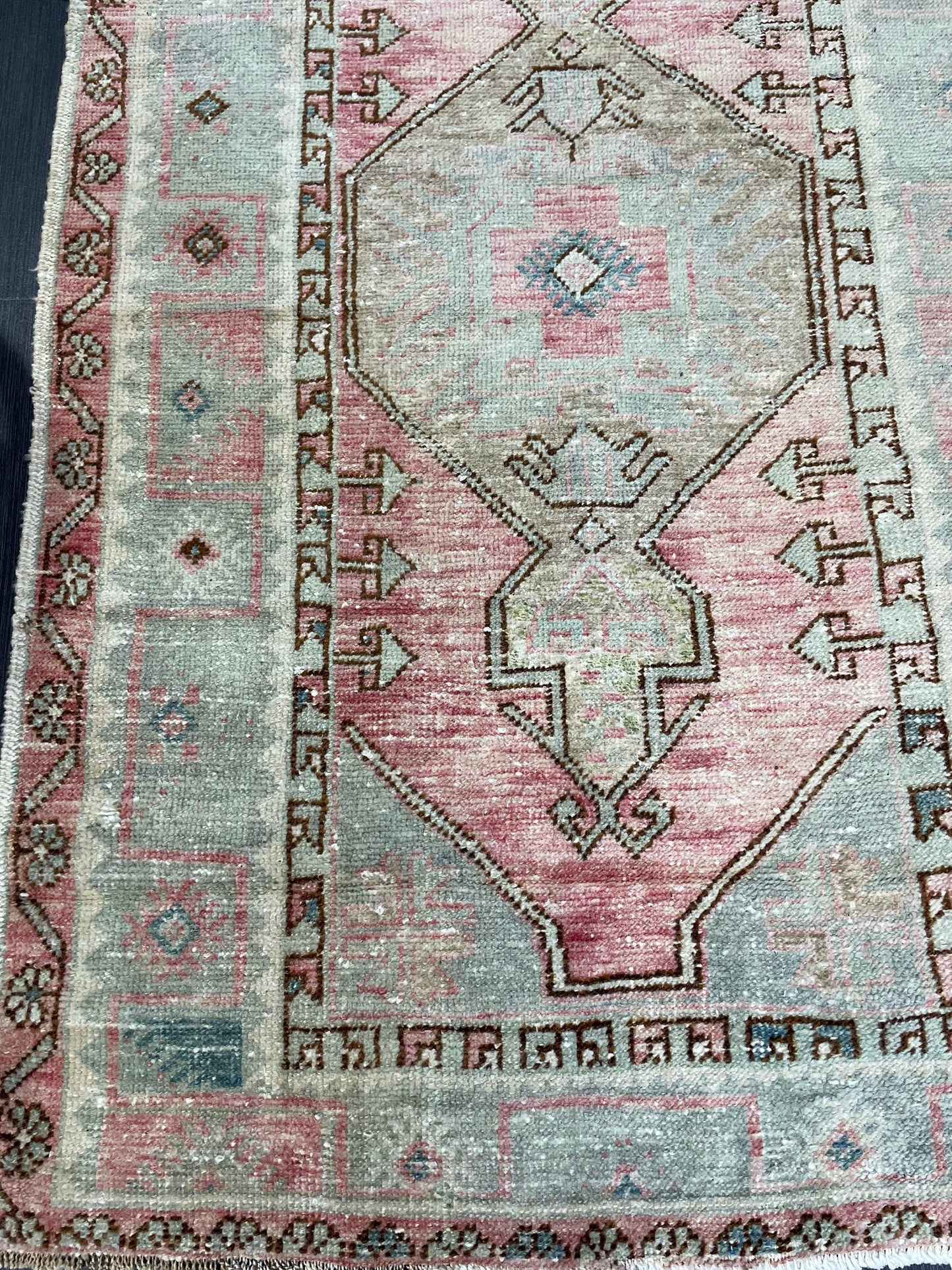 Handmade Rug, Hand Knotted 3x5.4 Rug, ShabbyChic Rug,Rustic Rug, OUSHAK Rug, Turkish Rug, Farmhouse Rug,Vintage Rug, Minimalist Rug