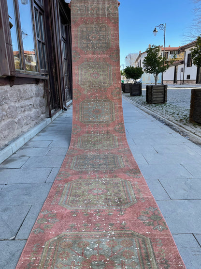 Staircase Runner Rug 2.3 x 19 Extra Long Wool TURKISH Runner Rug Vintage Runner Rug Oriental Runner Rug Staircase Runner Hand Knotted Runner