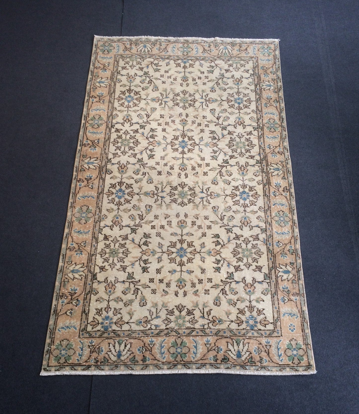 Floral Oushak Rug Bohemian Rug Turkish Rug Vintage Rug