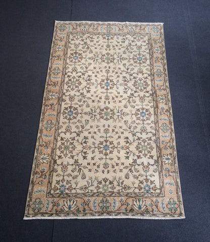 Floral Oushak Rug Bohemian Rug Turkish Rug Vintage Rug