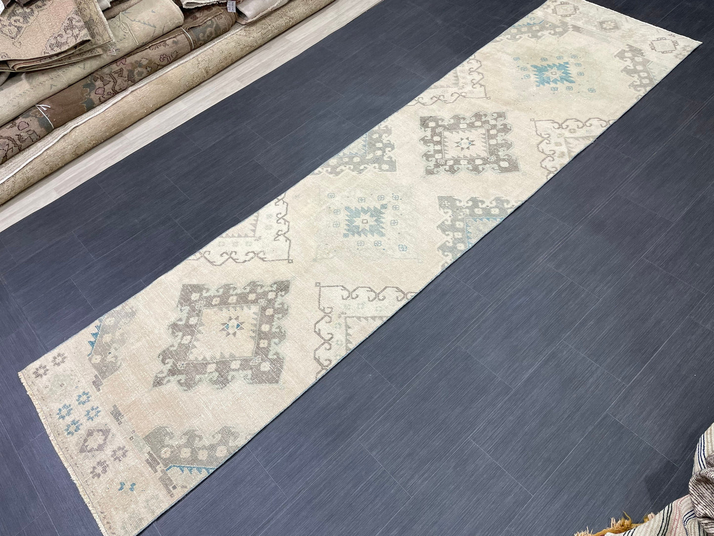 Muted Vintage Runner Rug Persian Runner Rug 2.8 x 11.2 Hallway Runner Rug Turkish Runner Kitchen Runner Rug Antique Wool Oriental Runner