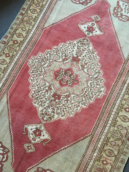 5x8 feet oversize turkish muted anatolian rug, handmade wool largest living room area rug, vintage big size red dining kitchen antique rugs