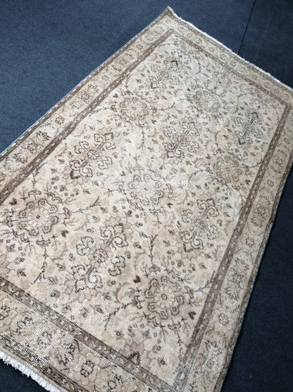 6.9 x 3.8 Rugs, Hand Made Rug, Neutral Rug, Rustic Rug, Boho Rug, Rug Runner, Neutral Turkish Rug, Farmhouse Rug, Vintage Rug, Wool rug
