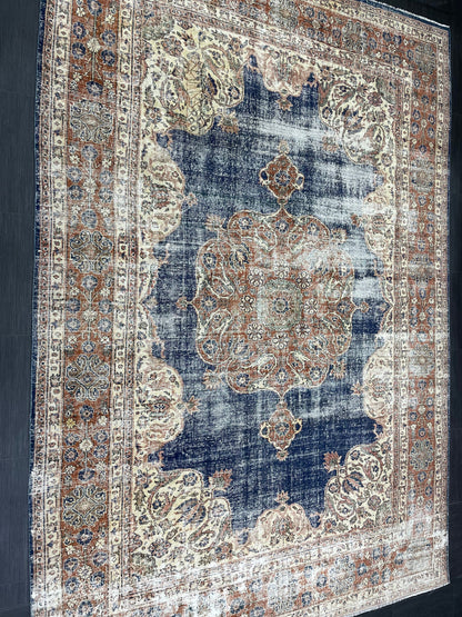 8 x 11.5 Persian RUG Distressed Oriental Rug Handmade Rug Vintage Antique Rug Vintage Quality Rug Wool Oushak Rug Hand Knotted Turkish Rug