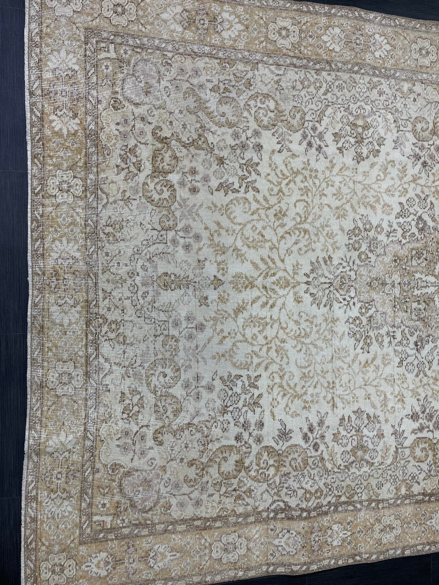 Muted Vintage RUG 6.5 x 10.3 TURKISH Rug Distressed Vintage Turkish Rug Muted Oushak Rug Large Persian Rugs Vintage Oriental Rug 7x10