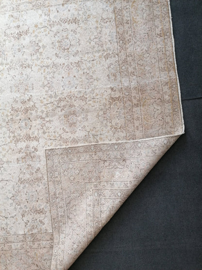 7.5 x 11 Oushak turkish rug large vintage rug, vintage oushak rug, unique handmade rug traditional rug