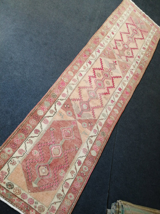 3x11 Turkish RUNNER Rug, Oushak Runner Rug, Oushak Rugs, Wool Oushak Muted Rugs, Runner Rug, Vintage Runner Rug, Hand Made Rug Runner